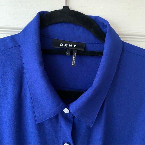 DKNY Long Sleeve Blouse Size Large - Picture 2 of 3